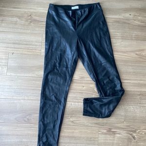 Faux leather leggings